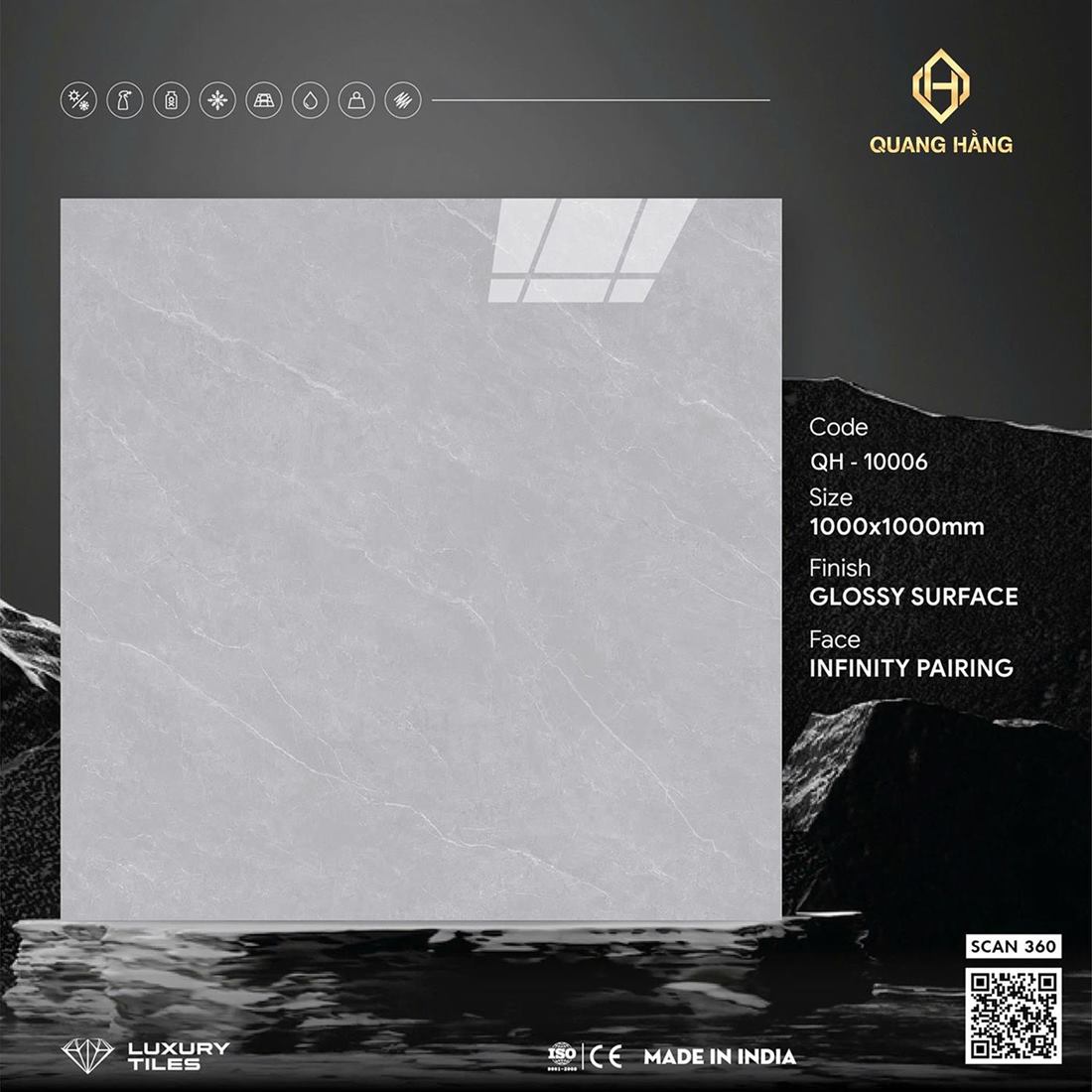 Gạch Ấn Độ 100x100 – mã QH75176