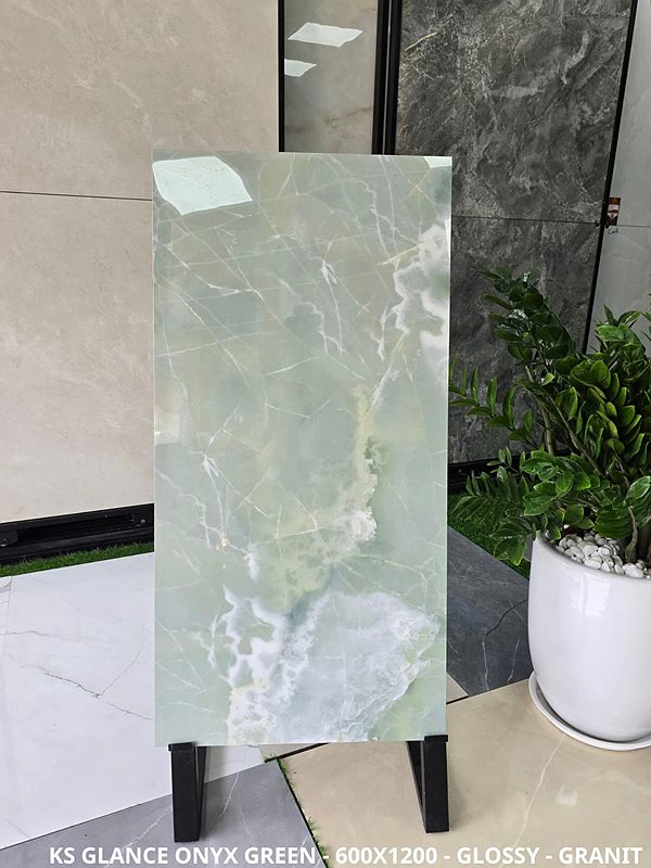 Gạch Ấn Độ Glance Onyx Green 60x120