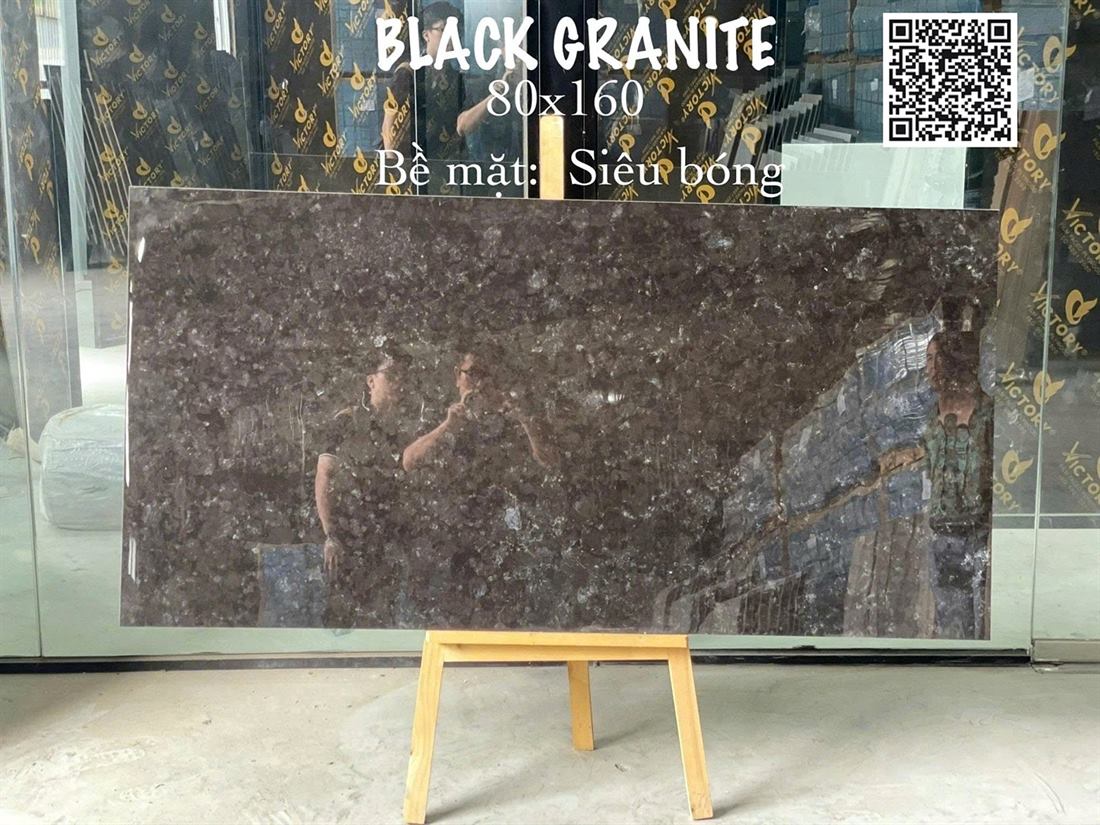 Gạch Ấn Độ Black Granite 80x160