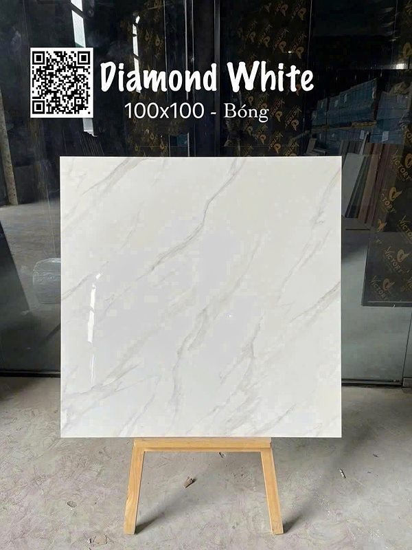 Gạch Ấn Độ Diamond White 100x100