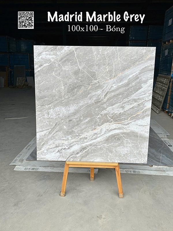 Gạch Ấn Độ Madrid Marble Grey 100x100