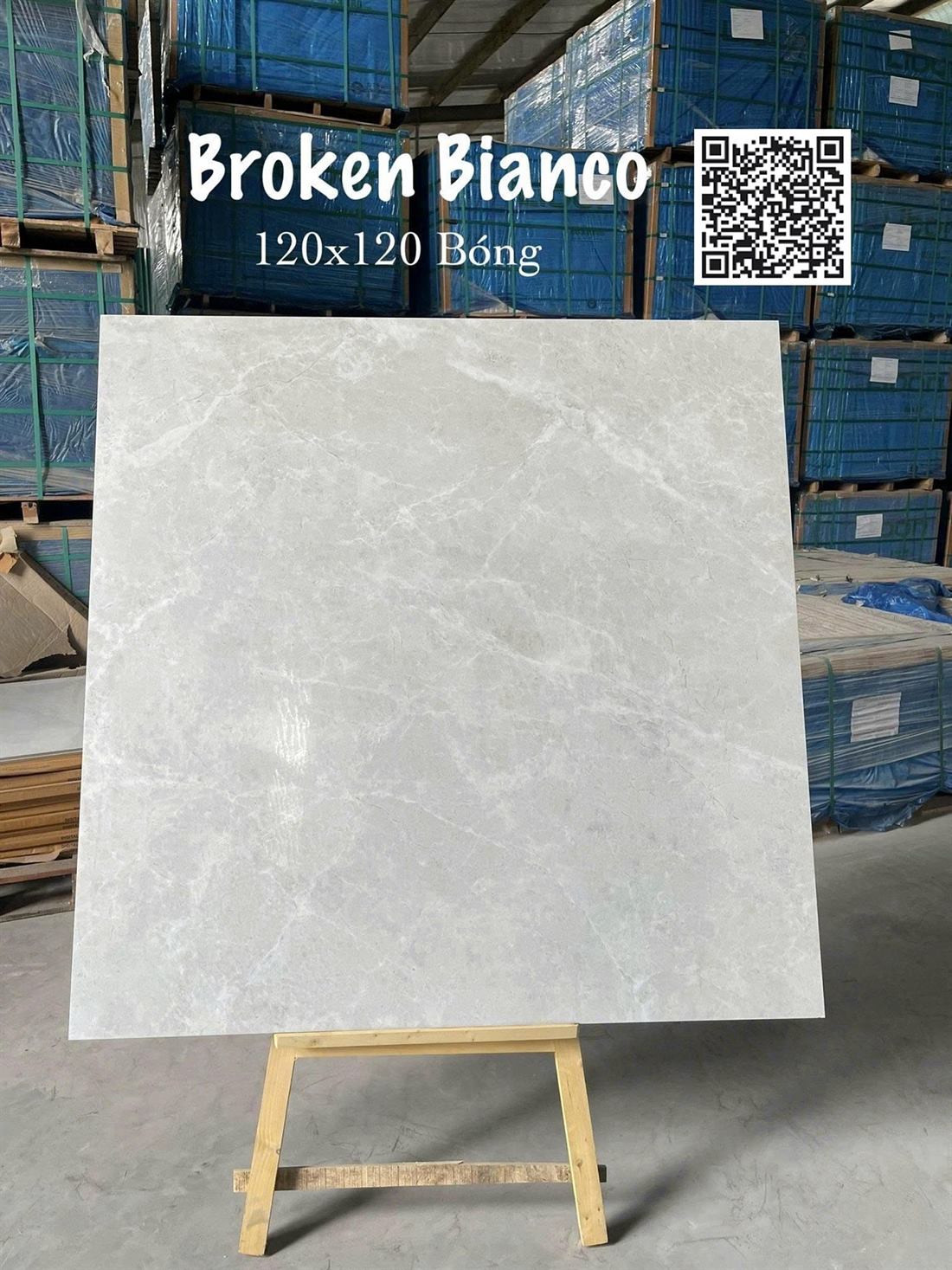 Gạch Ấn Độ Broken Bianco 120x120