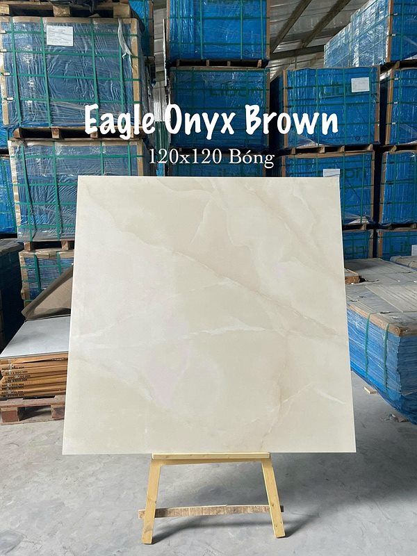 Gạch Ấn Độ Eagle Onyx Brown 120x120