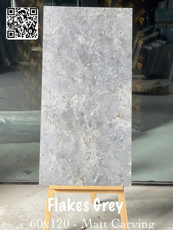 Gạch Ấn Độ Flakes Grey 60x120