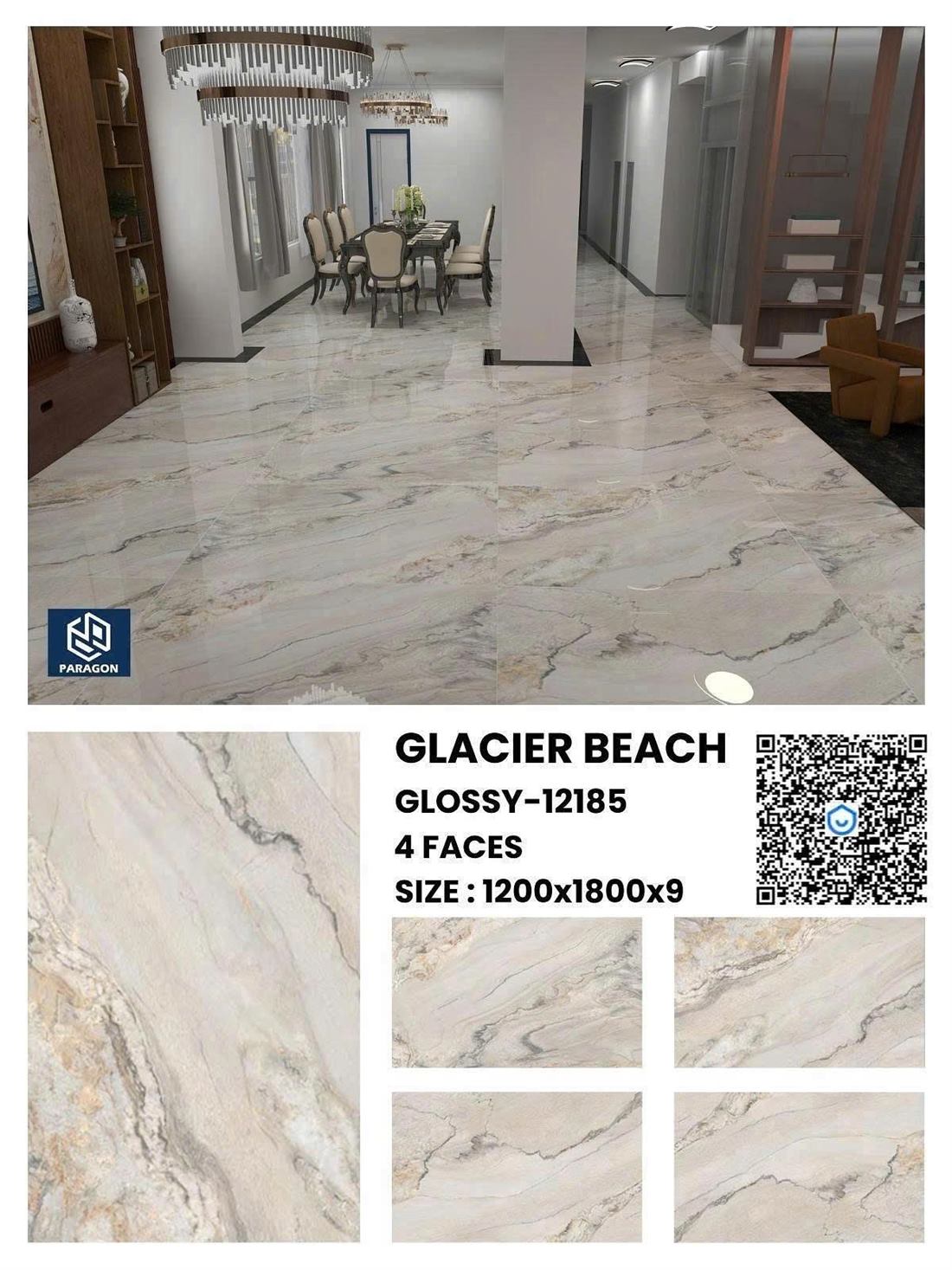 Gạch Ấn Độ Glacier Beach (12185) 120x180