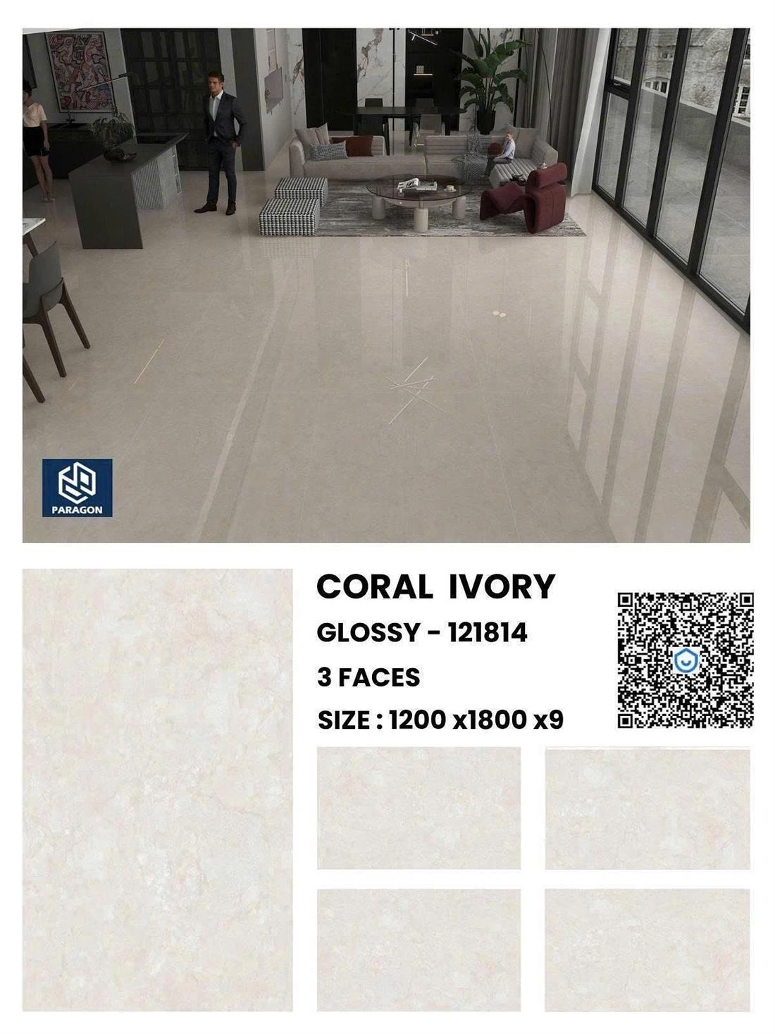 Gạch Ấn Độ Coral Ivory (121814) 120x180