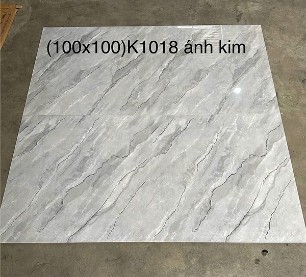Gạch Trung Quốc K1018 ánh kim 100x100