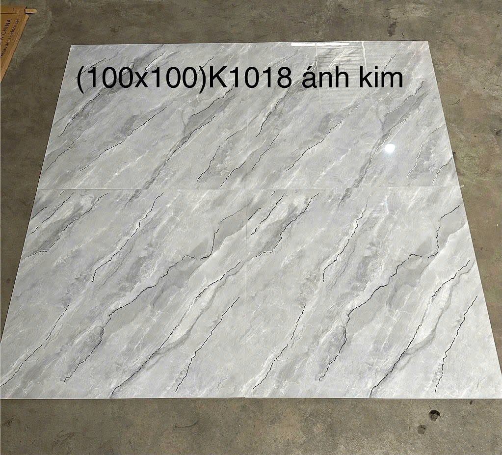 Gạch Trung Quốc K1018 ánh kim 100x100