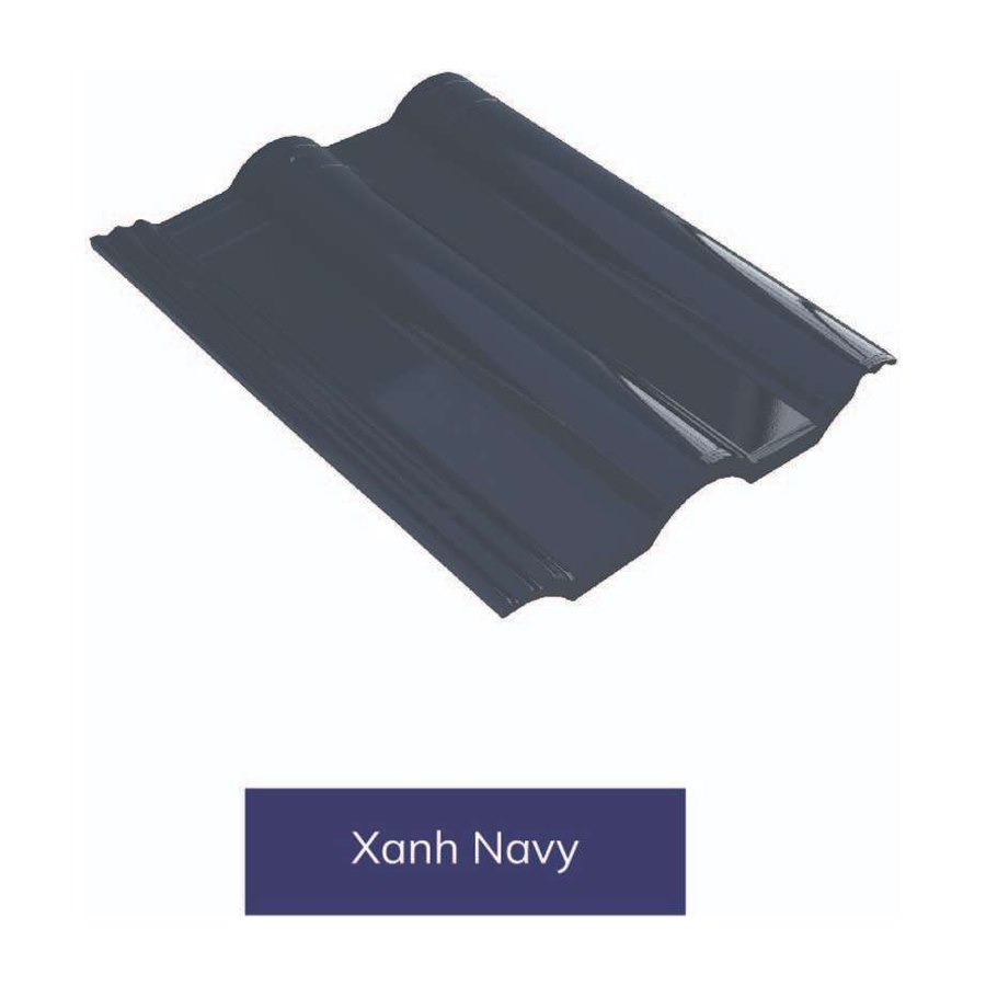 Ngói sóng tráng men Á Mỹ Nova 22.N7.04.11.001 22.N7.04.11.001 – màu xanh navy