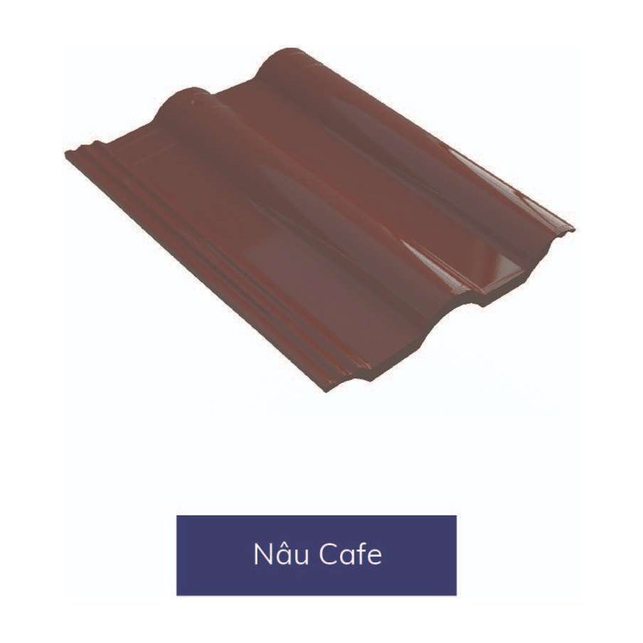 Ngói sóng tráng men Á Mỹ Nova 22.N7.04.11.009 22.N7.04.11.009 – màu đỏ truyền thống