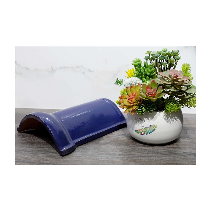 Ngói nóc 22.PC.51.11.001 Á Mỹ 22.PC.51.11.001 – màu xanh cobalt