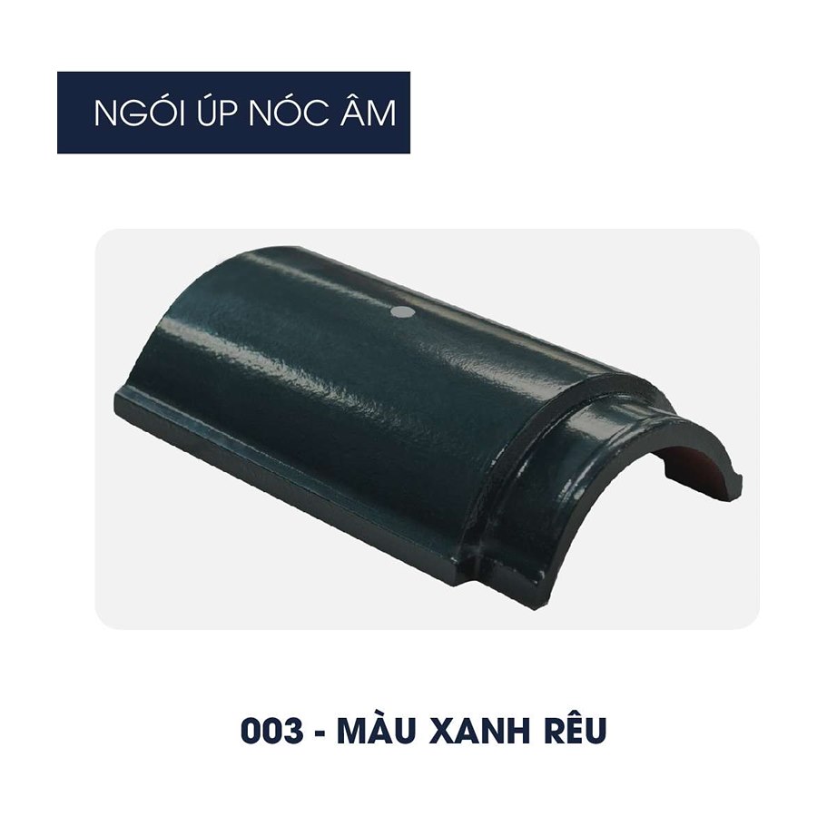 Ngói nóc âm 22.PC.59.11.003 Á Mỹ 22.PC.59.11.003 – màu xanh rêu