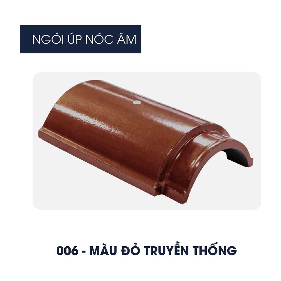Ngói nóc âm 22.PC.59.11.006 Á Mỹ 22.PC.59.11.006 – màu đỏ truyền thống