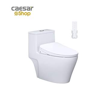 Bàn Cầu một khối kết hợp với nắp điện tử Caesar C1356F + TAF710H