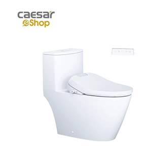 Bàn Cầu một khối kết hợp với nắp điện tử Caesar C1363F + TAF610H