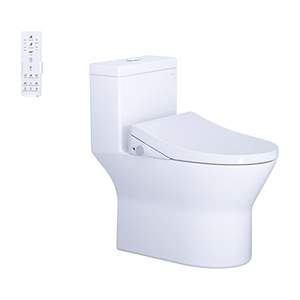 Bàn cầu một khối kết hợp với nắp điện tử Caesar C1374F + TAF512H