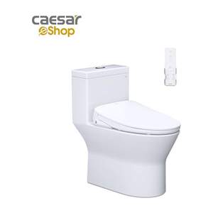 Bàn cầu một khối kết hợp với nắp điện tử Caesar C1374F + TAF710H