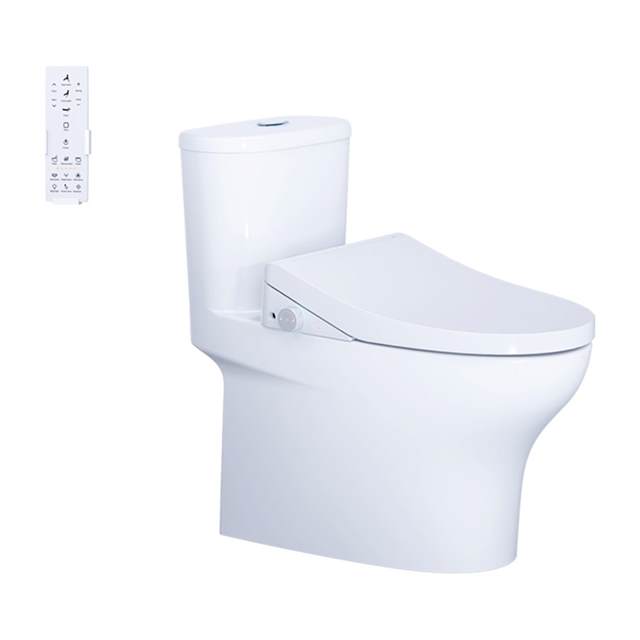 Bàn Cầu Một Khối kết hợp nắp điện tử Caesar C1394F + TAF512H