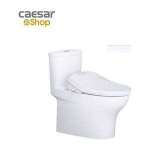 Bàn Cầu Một Khối kết hợp nắp điện tử Caesar C1394F + TAF610H