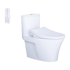 Bàn Cầu Một Khối kết hợp nắp điện tử Caesar C1395F + TAF512H