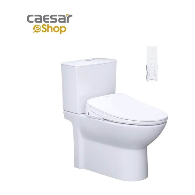 Bàn Cầu kết hợp nắp điện tử Caesar CD1340 + TAF710H