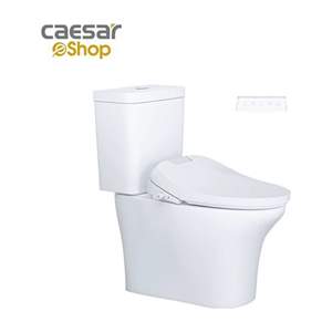 Bàn Cầu hai khối kết hợp nắp Thông Minh Caesar CD1341 + TAF610H
