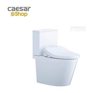 Bàn Cầu hai khối kết hợp nắp Thông Minh Caesar CD1342 + TAF610H