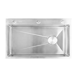 Chậu rửa chén inox 1 hộc Caesar KSH01H075SX
