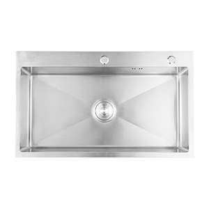 Chậu rửa chén inox 1 hộc Caesar KSH01H082SX