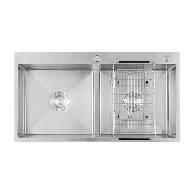 Chậu rửa chén inox 2 hộc Caesar KSH02H100SX