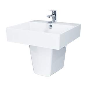 Lavabo treo + chân sứ Caesar LF5263 + PF2463