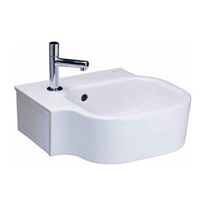 C04017 Chậu góc treo tường (lắp đặt ở góc trái hoặc phải) COTTO SPACE-CORNER