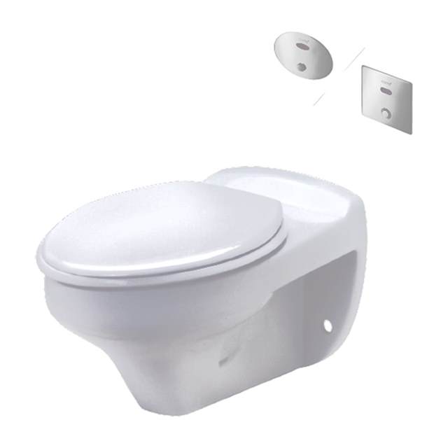 C45017 / CT4802AC / CT483AC - Bồn cầu treo tường, không két nước, van tự động và van ấn (âm tường) COTTO AMANDA