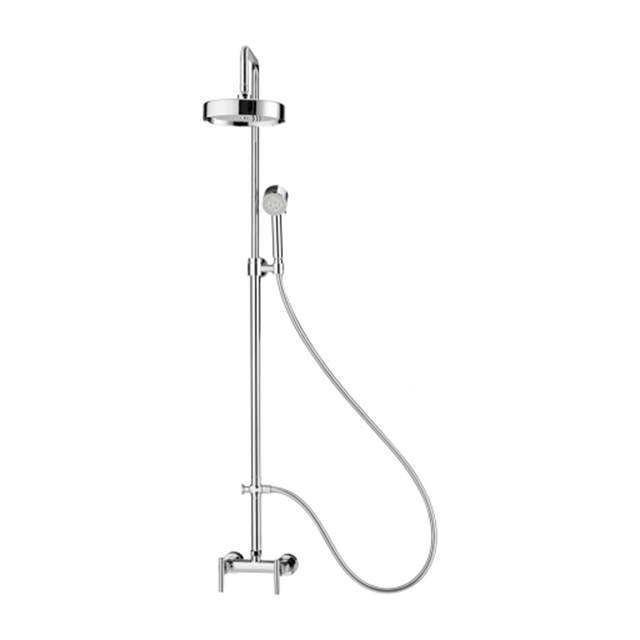 Bộ vòi sen đứng Cotto CT276C20WS với đầu sen cầm tay 3 chức năng và đầu sen cố định 8 inch, model CROSS