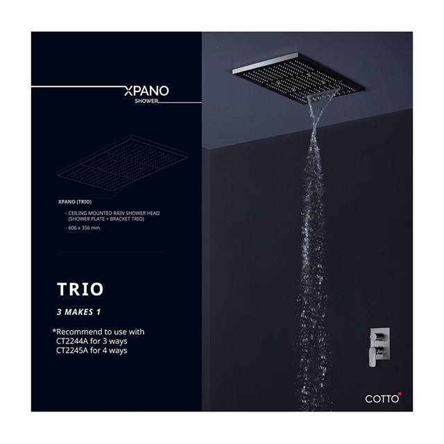 XPANO SOLE - Sen tắm đứng COTTO gắn trần