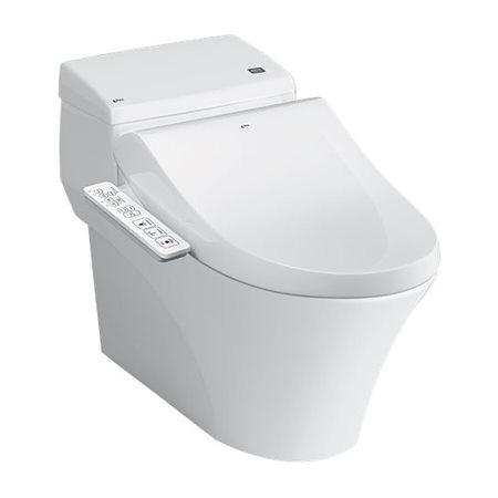 Bồn cầu 1 khối kết hợp nắp rửa điện tử INAX AC-1017R+CW-H18VN