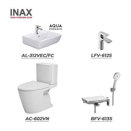 Combo INAX AC-602VN + AL-312VEC/FC + LFV-612S + BFV-613S