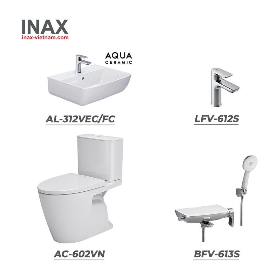 Combo INAX AC-602VN + AL-312VEC/FC + LFV-612S + BFV-613S