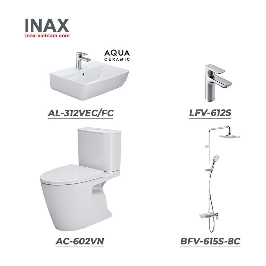 Combo INAX AC-602VN + AL-312VEC/FC + LFV-612S + BFV-615S-8C