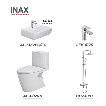 Combo INAX AC-602VN + AL-312VEC/FC + LFV-612S + BFV-619T