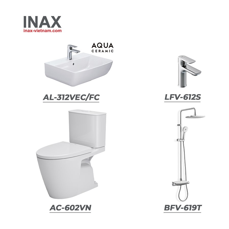 Combo INAX AC-602VN + AL-312VEC/FC + LFV-612S + BFV-619T