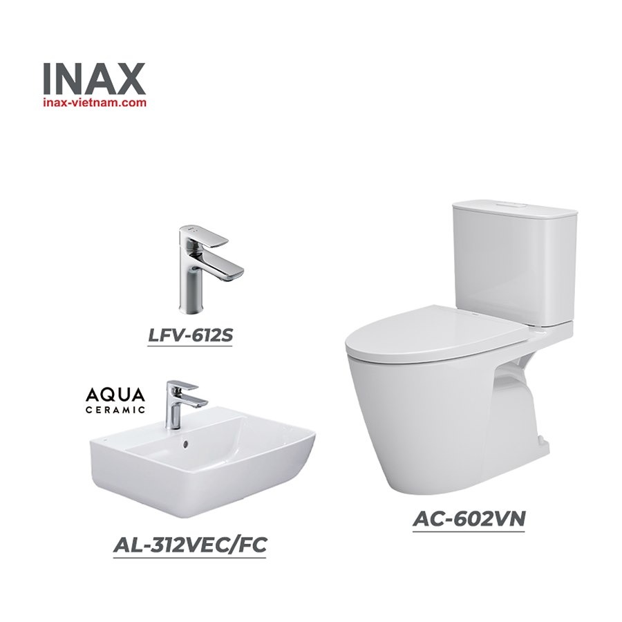 Combo thiết bị vệ sinh INAX AC-602VN + AL-312VEC/FC + LFV-612S