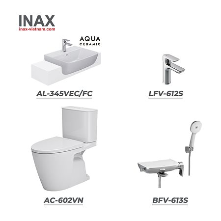 Combo INAX AC-602VN + AL-345VEC/FC + LFV-612S + BFV-613S