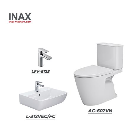 Combo thiết bị vệ sinh INAX AC-602VN + L-312VEC/FC + LFV-612S