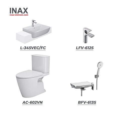Combo INAX AC-602VN + L-345VEC/FC + LFV-612S + BFV-613S