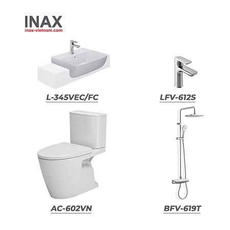 Combo INAX AC-602VN + L-345VEC/FC + LFV-612S + BFV-619T