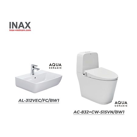 Combo INAX AC-832 + CW-S15VN/BW1 + AL-312VEC/FC/BW1
