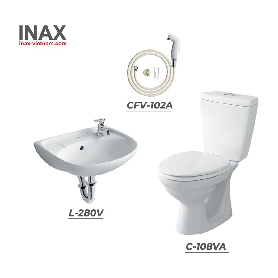Combo thiết bị vệ sinh INAX C-108VA + L-280V + CFV-102A