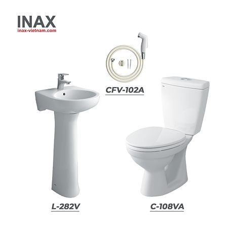 Combo thiết bị vệ sinh INAX C-108VA + L-282V + CFV-102A