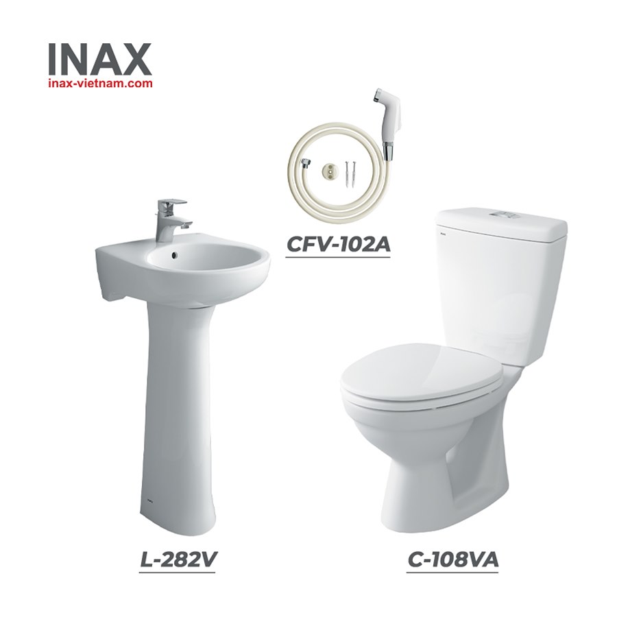 Combo thiết bị vệ sinh INAX C-108VA + L-282V + CFV-102A